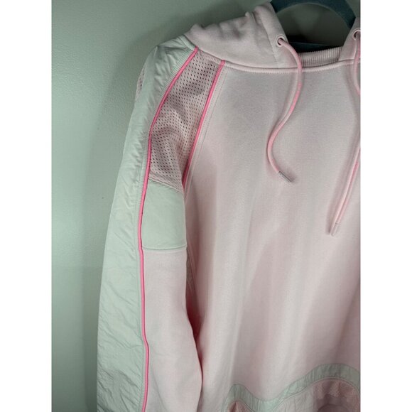 NEW Free People FP Movement Pink Racing Stripes Hoodie Sweatshirt Size M - Picture 6 of 10